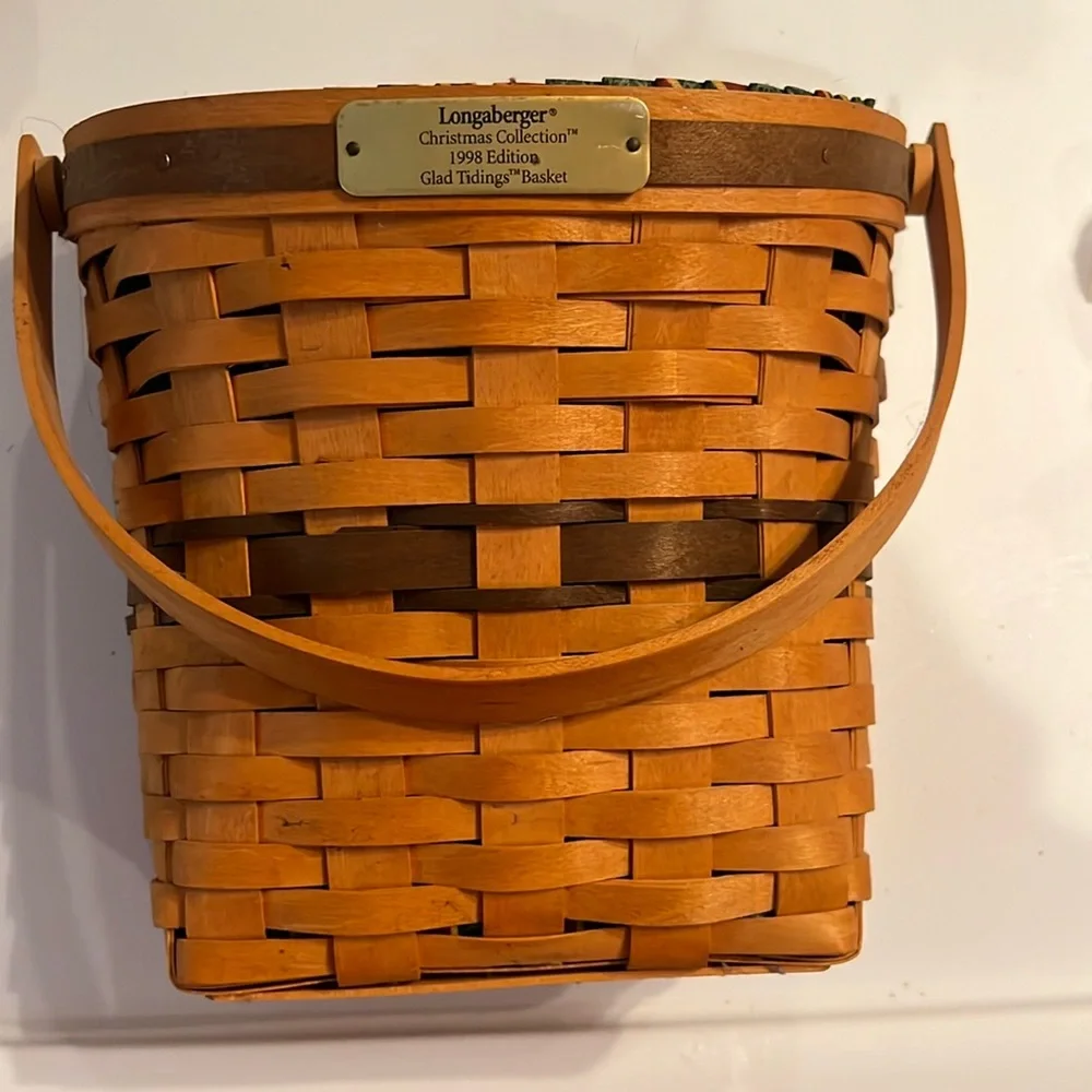 Longaberger Christmas 1998 Glad tidings basket EUC